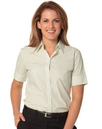 BENCHMARK Women's Balance Stripe Short Sleeve Shirt  M8234 Metro Workwear.