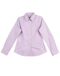 BENCHMARK Women's CVC Oxford Long Sleeve Shirt M8040 Corporate Wear Benchmark Lilac 6 