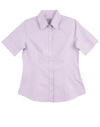 BENCHMARK Women's CVC Oxford Short Sleeve Shirt M8040S Corporate Wear Benchmark Lilac 6 