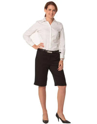 BENCHMARK Women's Poly/Viscose Stretch Knee Length Flexi Waist Shorts M9441 Metro Workwear.