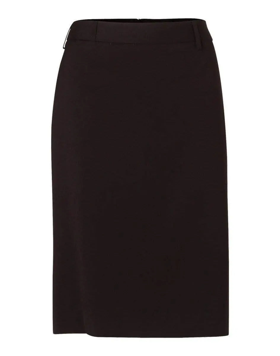 BENCHMARK Women's Poly/Viscose Stretch Mid Length Lined Pencil Skirt M9471 Metro Workwear.