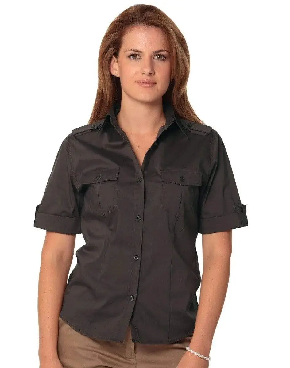 BENCHMARK Women's Short Sleeve Military Shirt M8911 Metro Workwear.