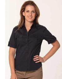 BENCHMARK Women's Short Sleeve Military Shirt M8911 Metro Workwear.