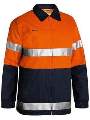 Bisley Workwear Work Wear YELLOW/NAVY (TT01) / S BISLEY WORKWEAR 3M TAPED HI VIS DRILL JACKET BK6710T