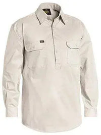 Bisley Workwear Work Wear BISLEY WORKWEAR CLOSED FRONT COOL LIGHTWEIGHT DRILL SHIRT LONG SLEEVE BSC6820