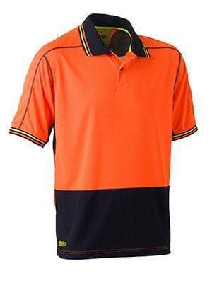 Bisley Workwear Work Wear YELLOW/NAVY (TT04) / S BISLEY WORKWEAR hi-vis polyester mesh polo shirt BK1219