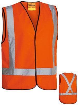 Bisley Workwear Work Wear YELLOW (BF51) / S BISLEY WORKWEAR HI VIS VEST X BACK TAPE BT0347