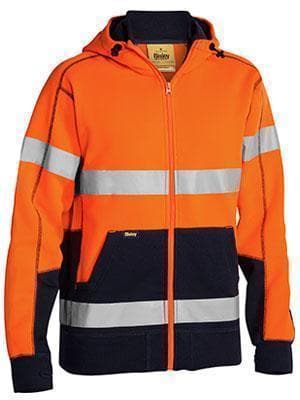 Bisley Workwear Work Wear YELLOW/NAVY (TT04) / S BISLEY WORKWEAR TAPED HI VIS FLEECE HOODIE BK6819T