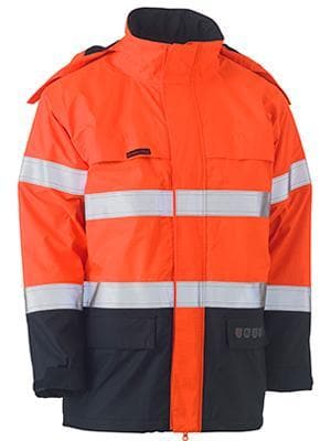 Bisley Workwear Work Wear BISLEY WORKWEAR TAPED HI VIS FR WET WEATHER SHELL JACKET BJ8110T