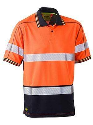 Bisley Workwear Work Wear BISLEY WORKWEAR TAPED HI VIS POLYESTER MESH POLO SHORT SLEEVE BK1219T