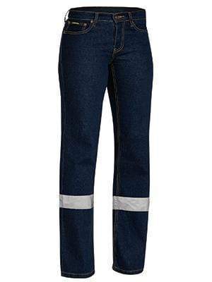 Bisley Workwear Work Wear DENIM (BTWB) / 8 BISLEY WORKWEAR WOMENS 3M TAPED ROUGH RIDER DENIM STRETCH JEAN BPL6712T