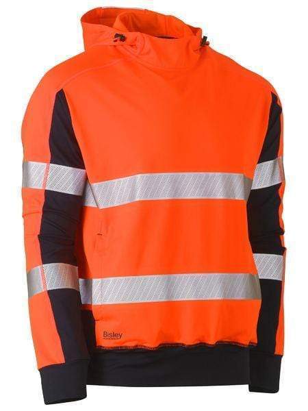 Bisley Workwear Worl Wear Bisley TAPED HI VIS STRETCHY FLEECE HOODIE BK6815T