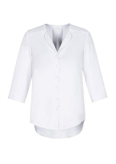 Biz Collection Lily Ladies Longline Blouse S015LT Corporate Wear Biz Care White 6 