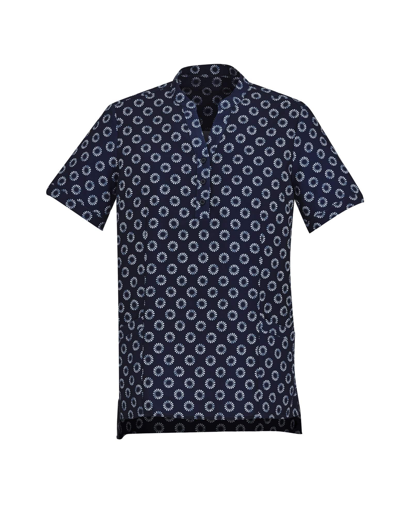 Biz Care Womens Easy Stretch Daisy Print Tunic CS950LS - Simply Scrubs Australia