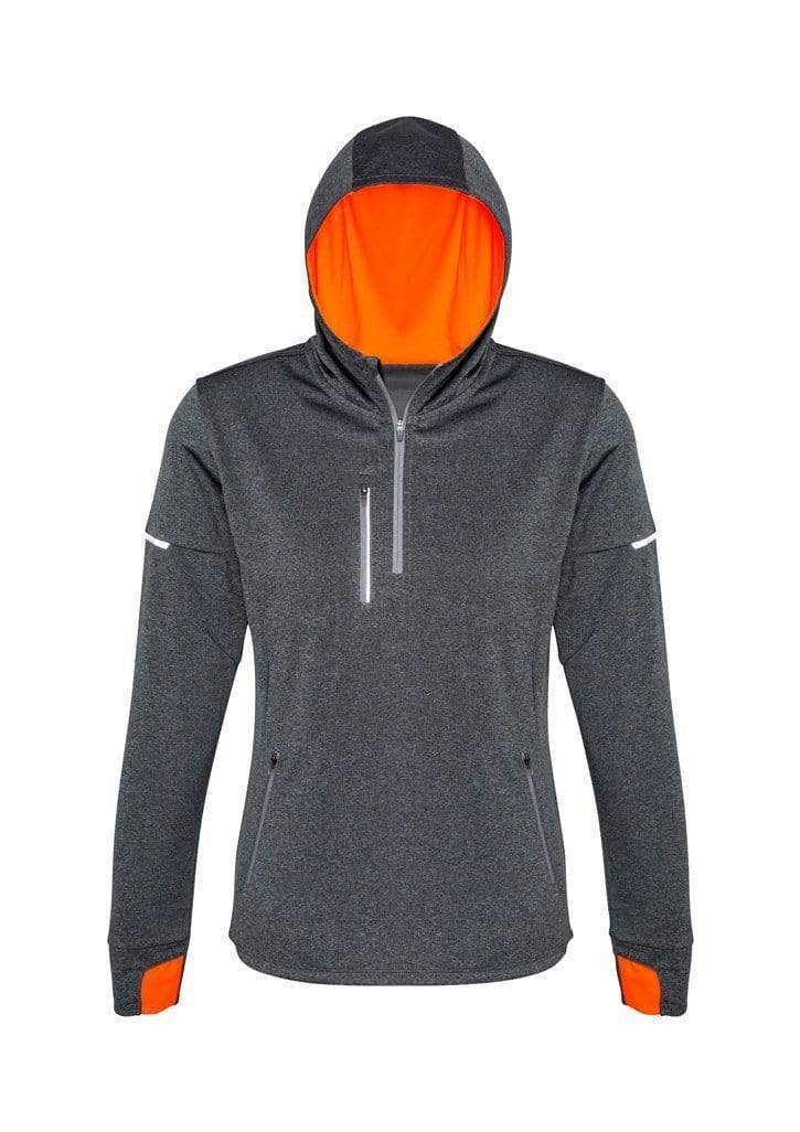 Biz Collection Active Wear Grey/Fluoro Orange / XS Biz Collection Women’s Pace Hoodie SW635L