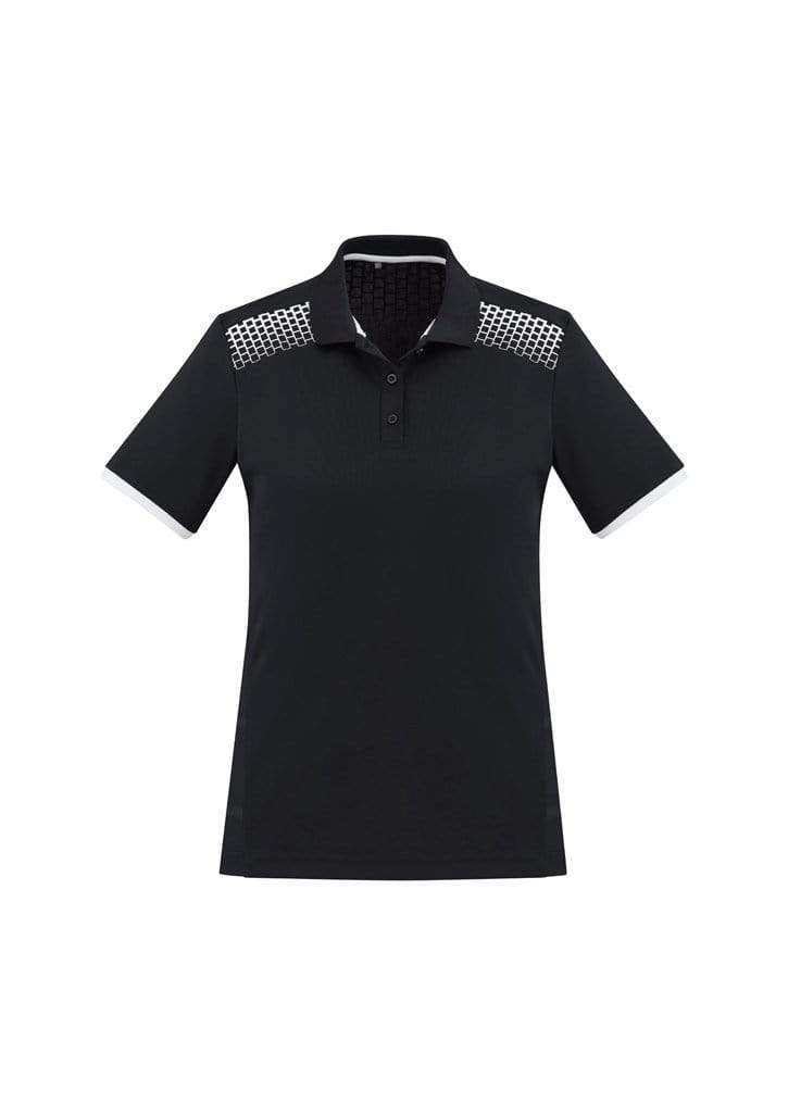 Biz Collection Casual Wear 6 / Black/White Biz Collection Galaxy Ladies Polo P900LS