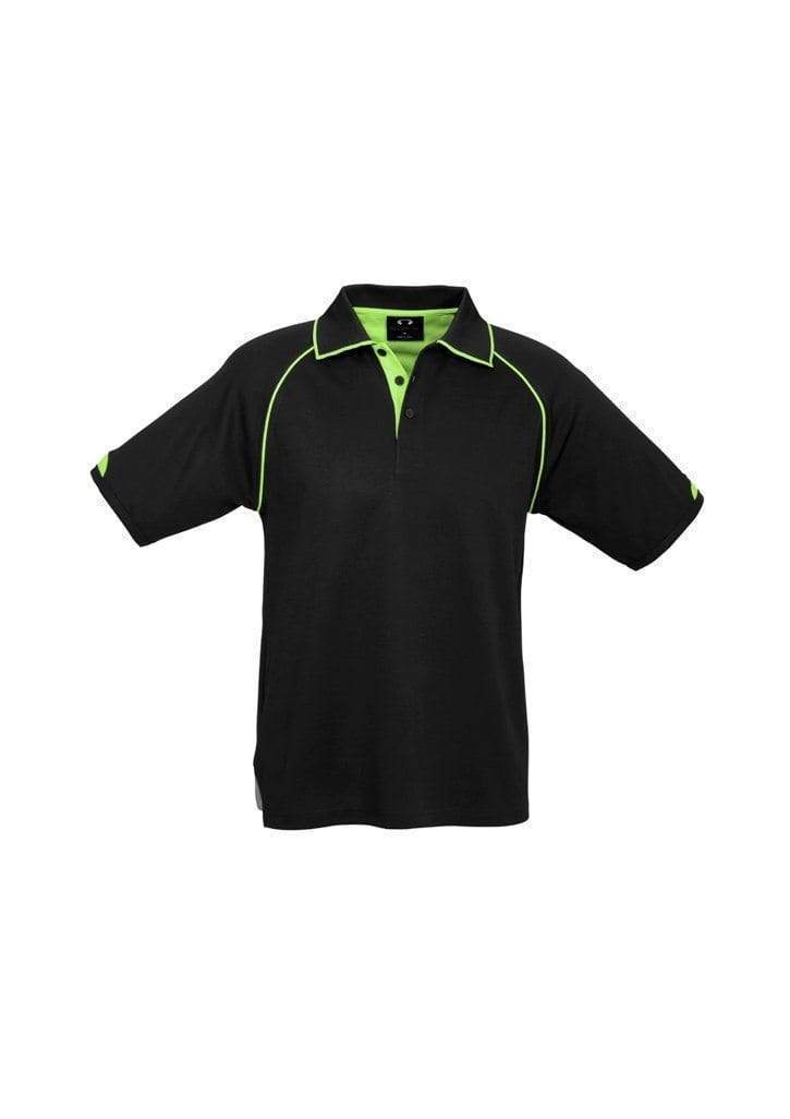 Biz Collection Casual Wear Black/Fluoro Lime / S Biz Collection Men’s Fusion Polo P29012