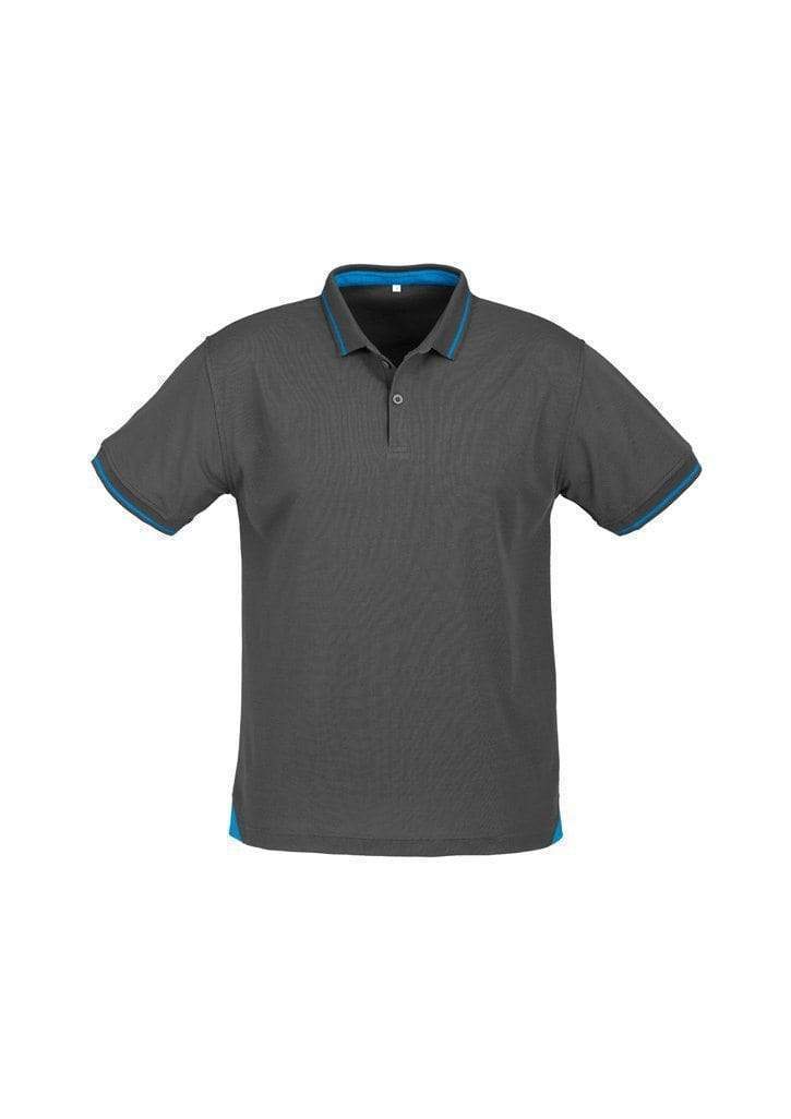 Biz Collection Casual Wear Steel Grey/Cyan Blue / S Biz Collection Men’s Jet Polo P226MS