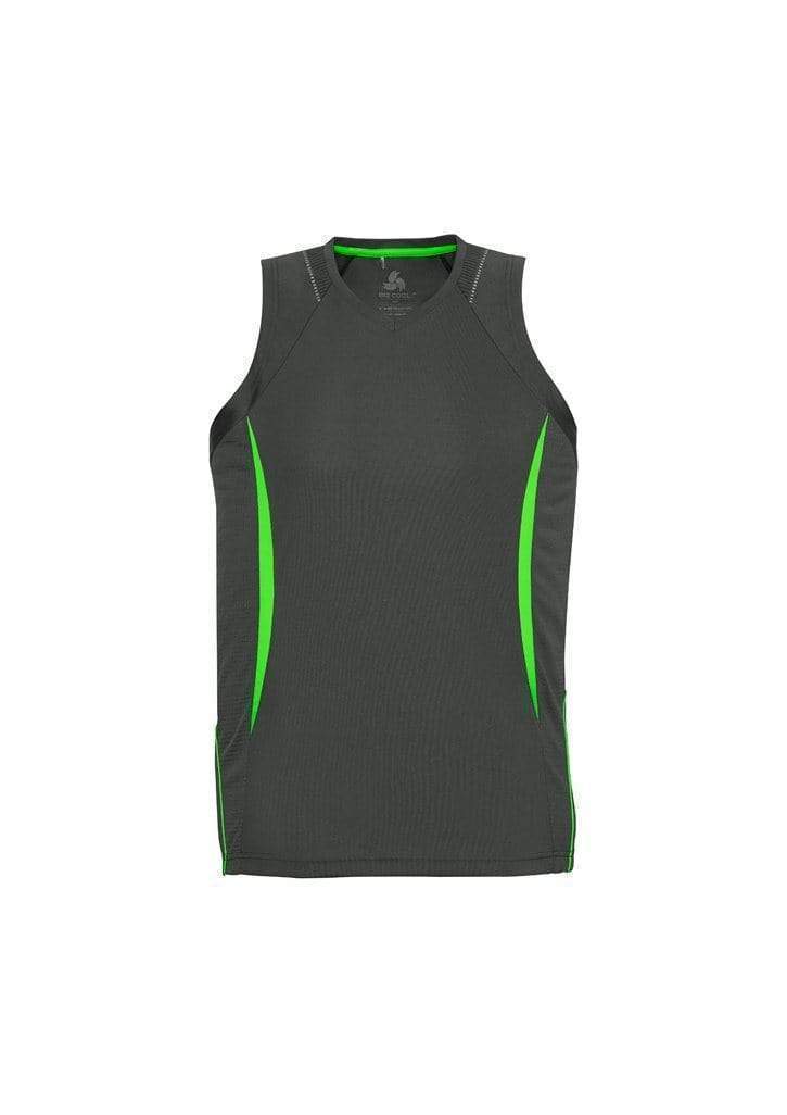 Biz Collection Casual Wear Grey/Fluro Lime / S Biz Collection Men’s Razor Singlet SG407M