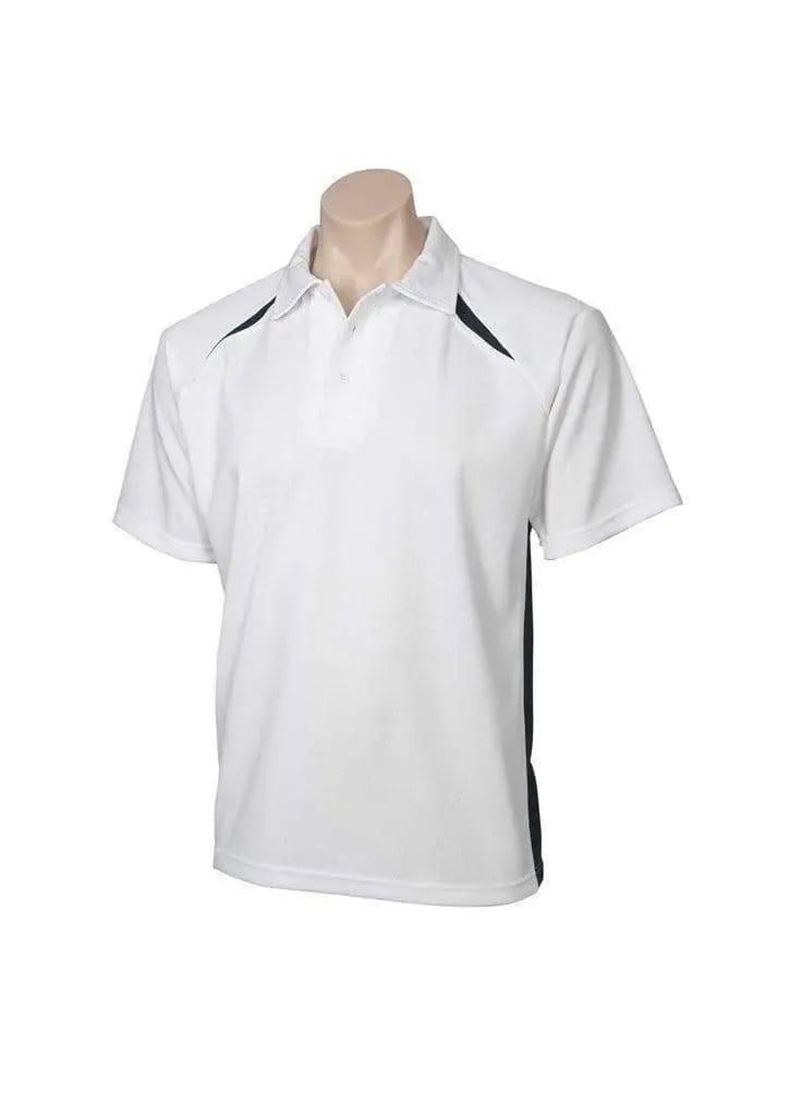 Biz Collection Men’s Splice Polo P7700 in White/Navy
