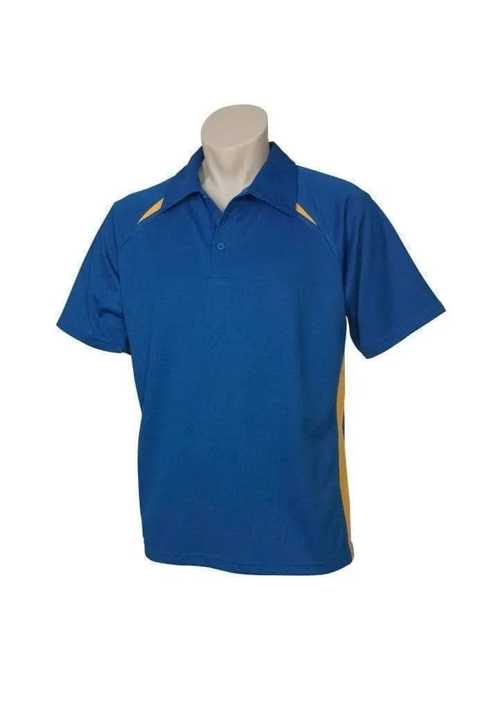 Biz Collection Men’s Splice Polo P7700 in Royal/Gold