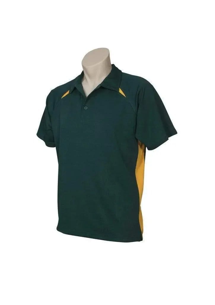 Biz Collection Men’s Splice Polo P7700 in Forest/Gold
