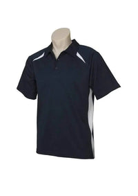 Biz Collection Men’s Splice Polo P7700 in Navy/White