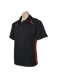 Biz Collection Men’s Splice Polo P7700 in Black/Red
