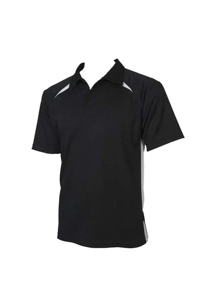 Biz Collection Men’s Splice Polo P7700 in Black/White