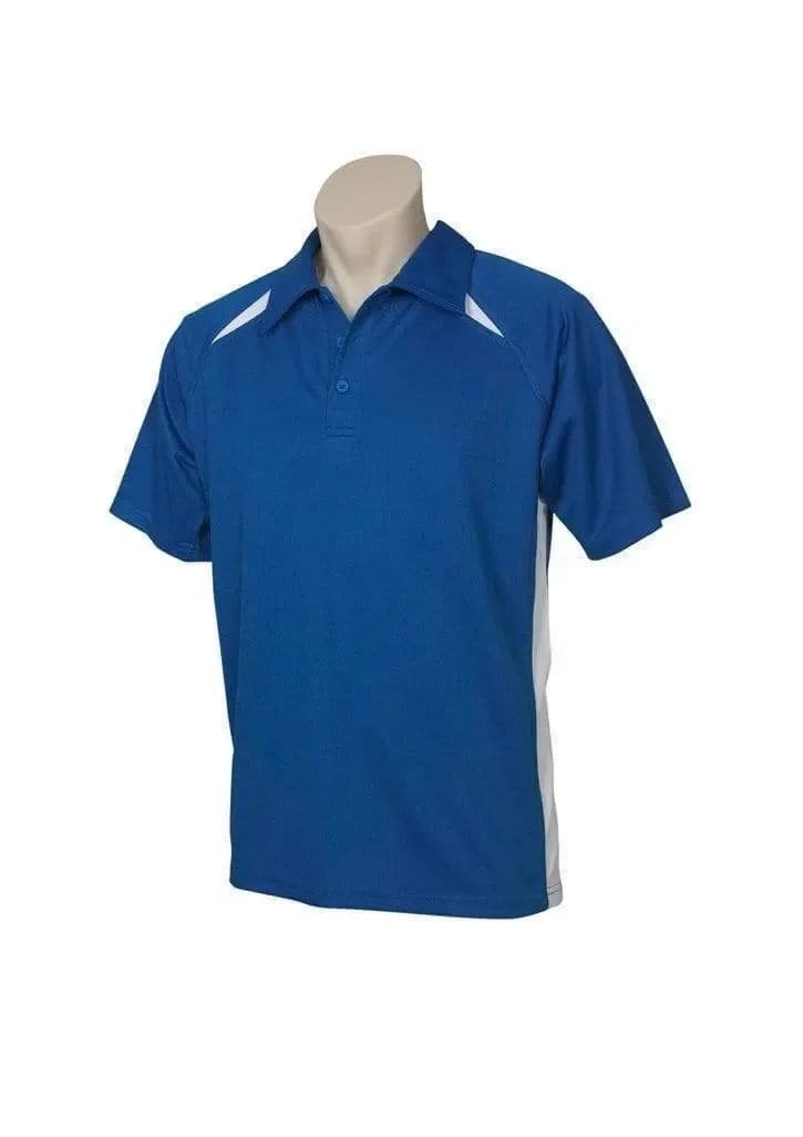 Biz Collection Men’s Splice Polo P7700 in Royal/White
