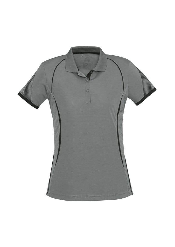 Biz Collection Casual Wear 8 / Ash/Black Biz Collection Razor Ladies Polo P405LS