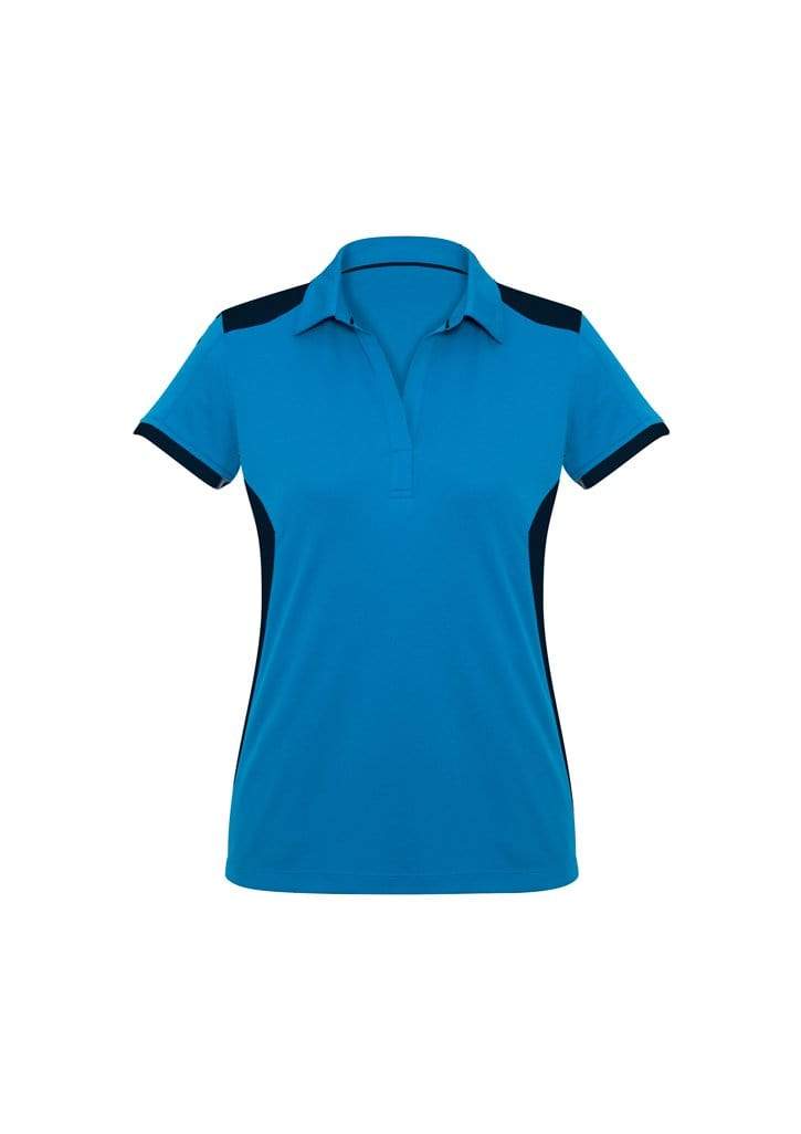 Biz Collection Casual Wear 6 / Cyan/Navy Biz Collection Rival Ladies Polo P705LS