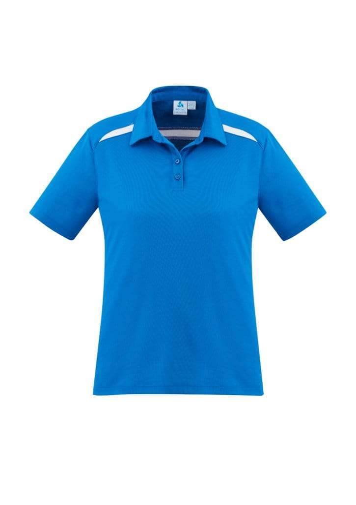 Biz Collection Sonar Ladies Polo P901LS Casual Wear Biz Collection 6 Royal/White 