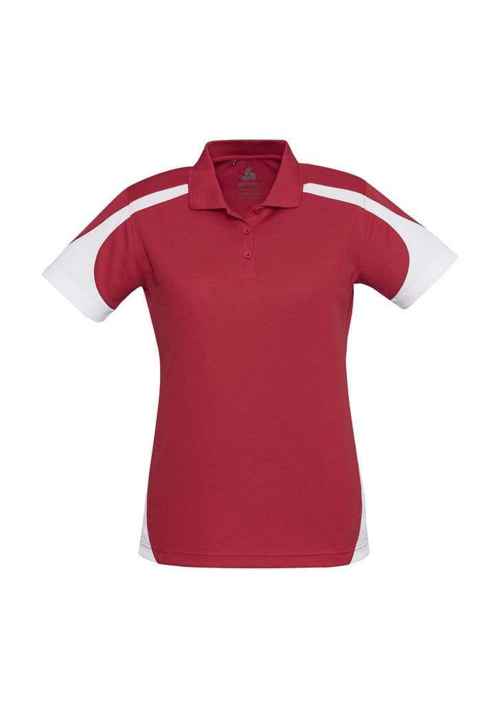 Biz Collection Casual Wear 8 / Red/White Biz Collection Talon Ladies Polo P401LS