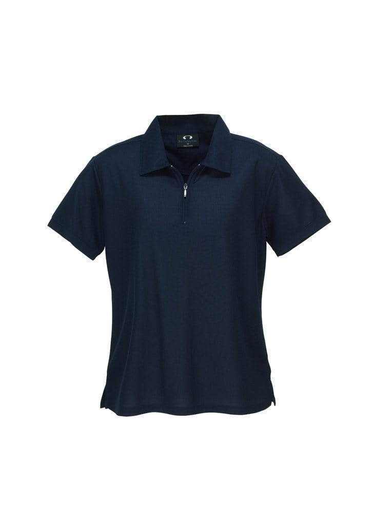 Biz Collection Women’s Micro Waffle Polo P3325 Casual Wear Biz Collection Navy 10 