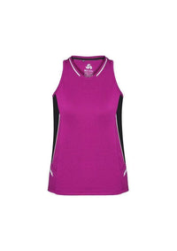 Biz Collection Casual Wear Magenta/Black/Silver / 6 Biz Collection Women’s Renegade Singlet SG702L