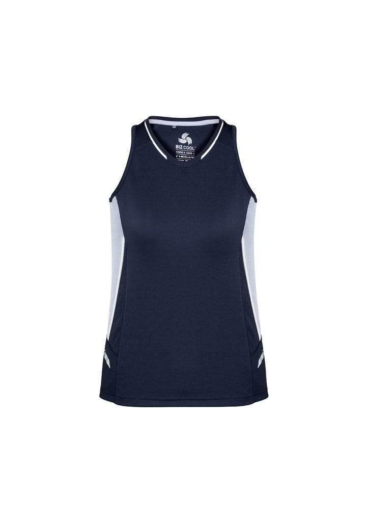 Biz Collection Casual Wear Navy/White/Silver / 6 Biz Collection Women’s Renegade Singlet SG702L