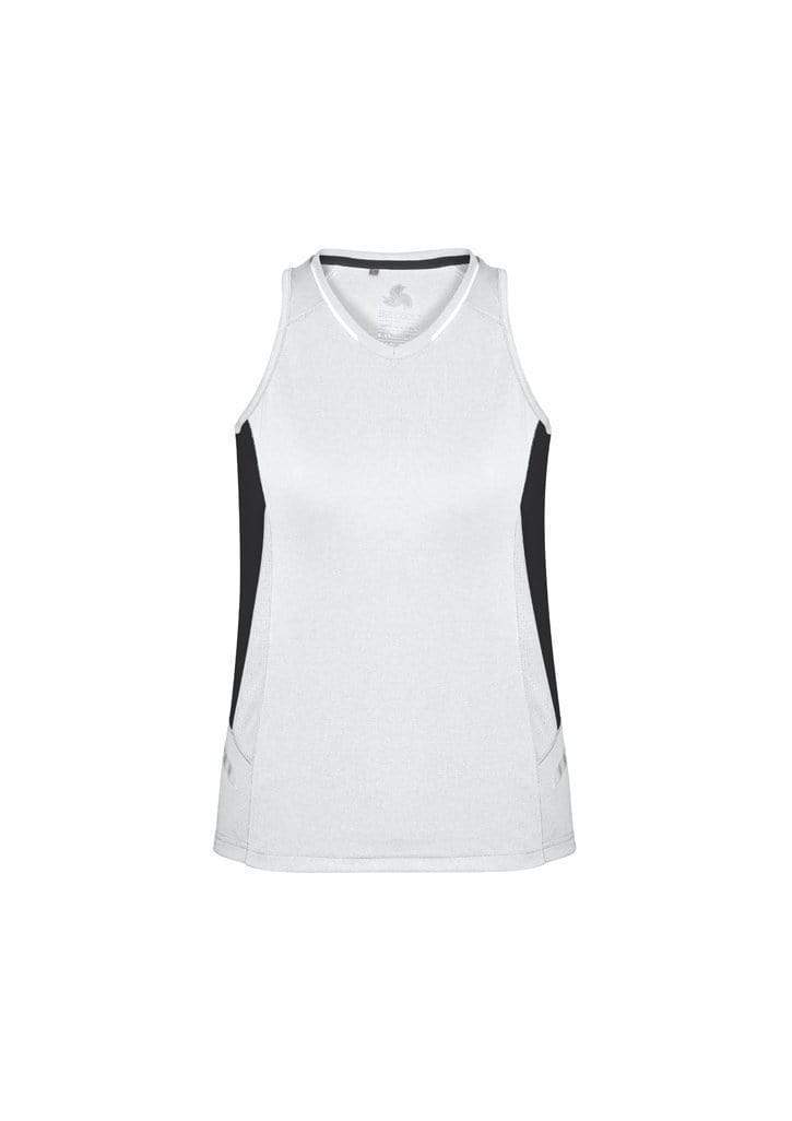 Biz Collection Casual Wear White/Black/Silver / 6 Biz Collection Women’s Renegade Singlet SG702L