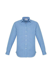 Biz Collection Corporate Wear French Blue / S Biz Collection Men’s Ellison Long Sleeve Shirt S716ml