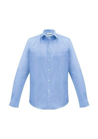 Biz Collection Corporate Wear Blue / XS Biz Collection Men’s Euro Long Sleeve Shirt S812ML