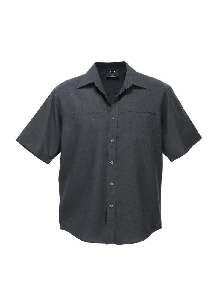 Biz Collection Corporate Wear Charcoal / S Biz Collection Men’s Plain Oasis Short Sleeve Shirt Sh3603