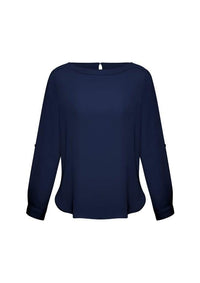 Biz Collection Corporate Wear Midnight Blue / 6 Biz Collection Women’s Madison Boatneck Blouse S828ll