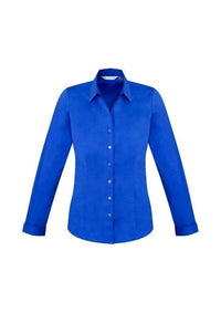 Biz Collection Corporate Wear Electric Blue / 6 Biz Collection Women’s Monaco Long Sleeve Shirt S770ll