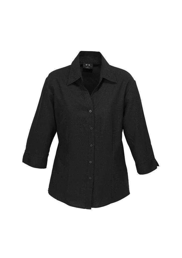 Biz Collection Corporate Wear Black / 6 Biz Collection Women’s Plain Oasis 3/4 Sleeve Shirt Lb3600