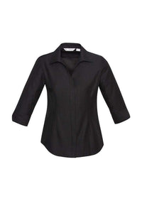 Biz Collection Corporate Wear Black / 6 Biz Collection Women’s Preston 3/4 Sleeve Shirt S312lt