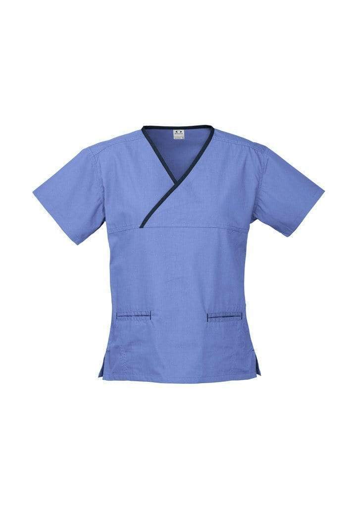 Biz Collection Women’s Contrast Crossover Scrubs Top H10722 - Simply Scrubs Australia