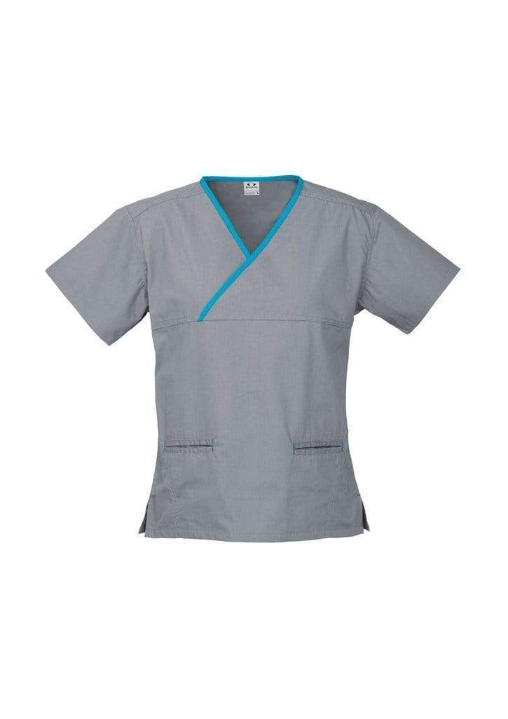 Biz Collection Women’s Contrast Crossover Scrubs Top H10722 - Simply Scrubs Australia