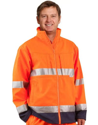 Hi-vis Safety Jacket SW29 in Fluoro Orange/Reflective Silver/Navy