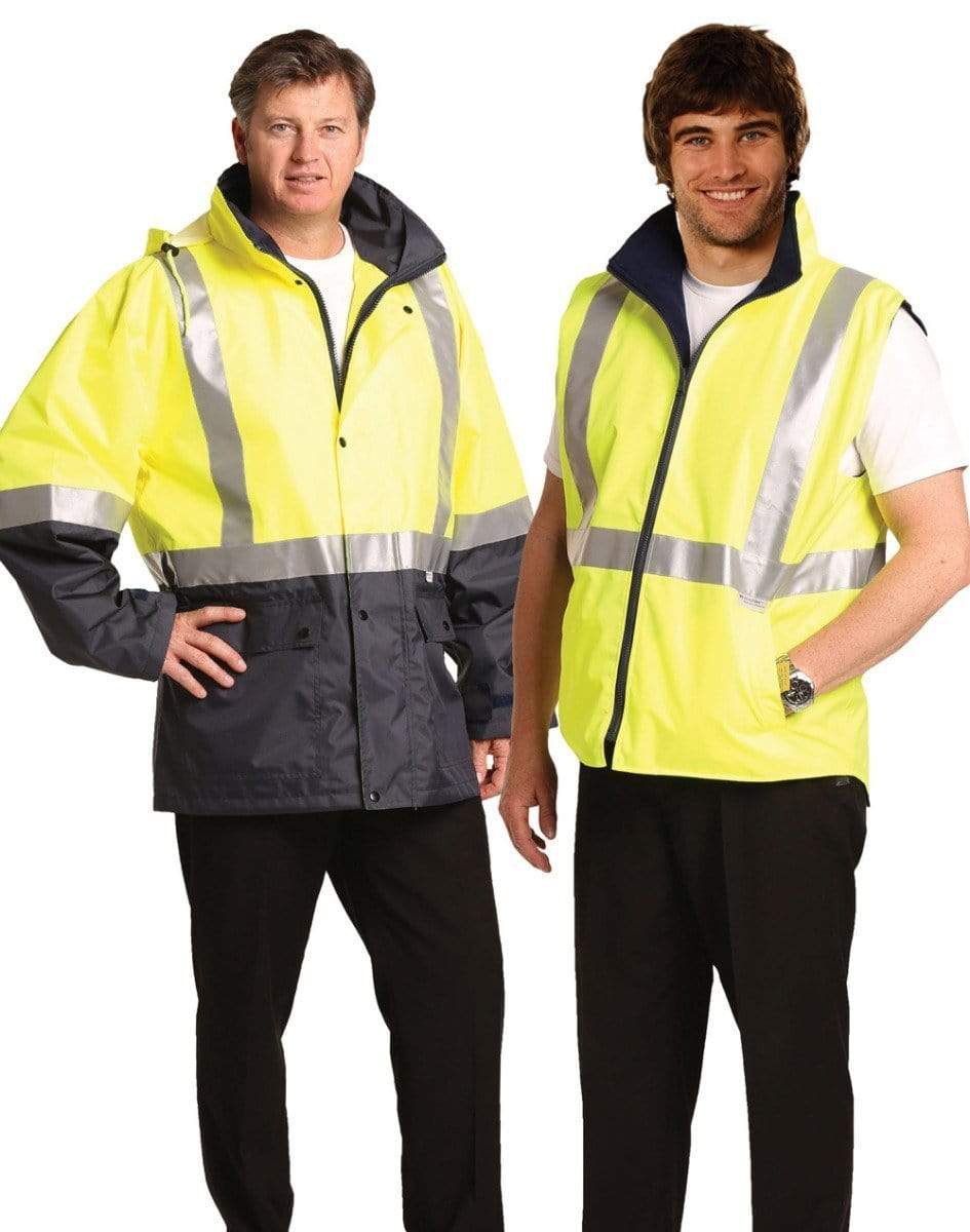 Biz Collection Work Wear Fluoro Orange/Reflective Silver/Navy / 2XS SW18A + SW19A = SW20A