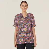 NNT Bush Tucker Indigenous Printed Unisex Scrub Top CATRGJ - Simply Scrubs Australia